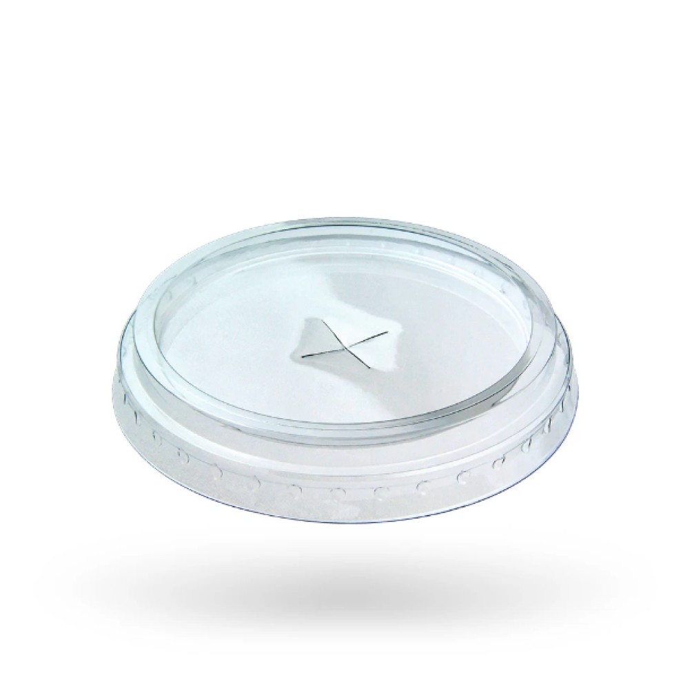 Крышка плоская с отверстием для стакана PET d=95 мм арт. 16250, 16350, 16400, 16600 50 шт/уп