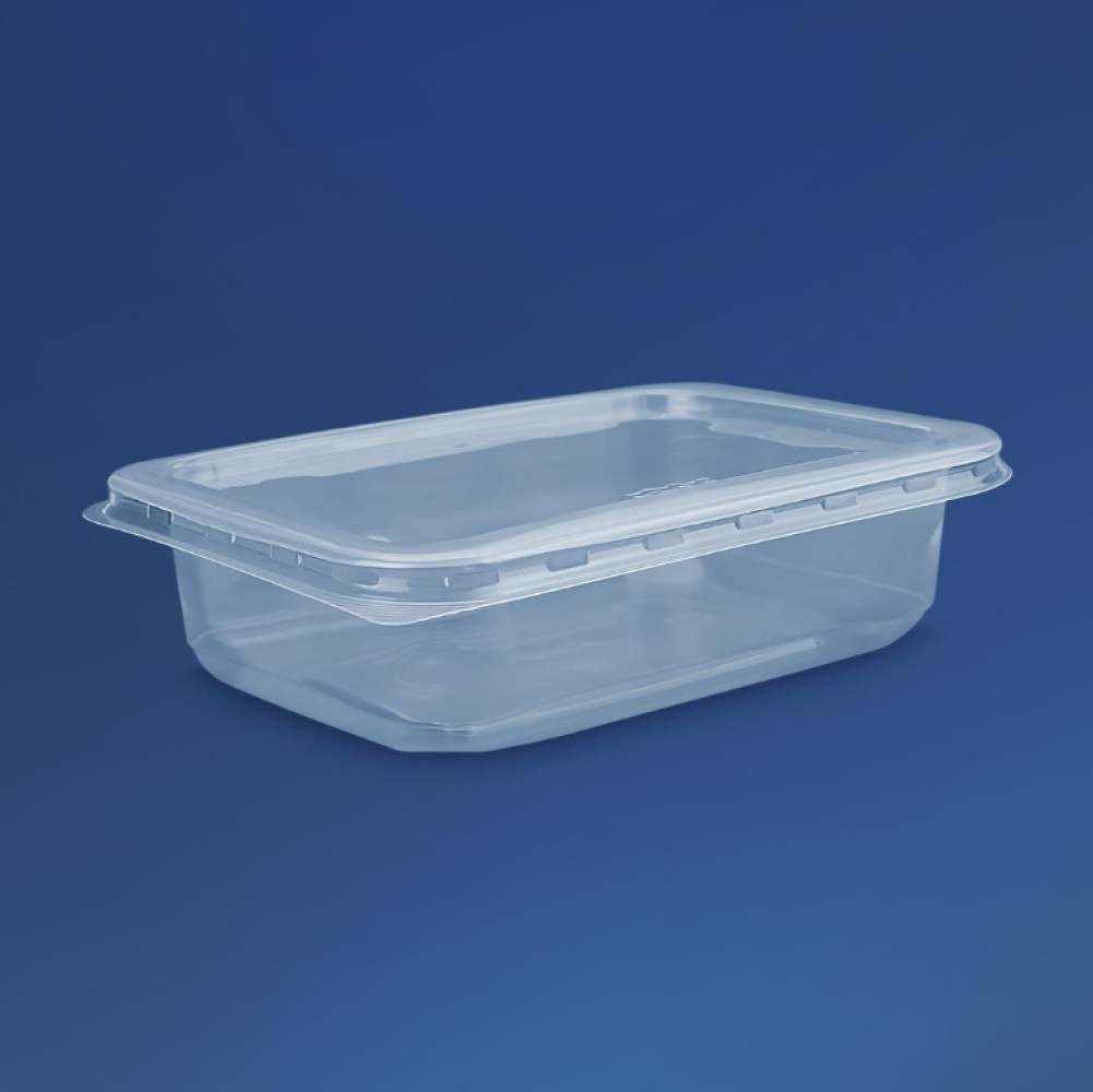 Контейнер пластиковый ПП-118-750 с крышкой прозрачный 750 мл 187х138х50 мм 400 шт/ящ