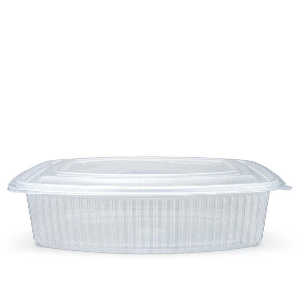 Контейнер пластиковый с откидной крышкой прозрачный 1500 мл 1 шт (50/200)
