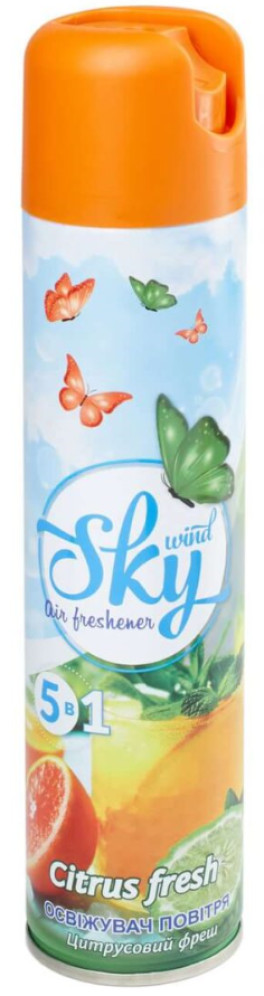 Освежитель воздуха аэрозоль Sky Wind Цитрусовый фреш 300 мл