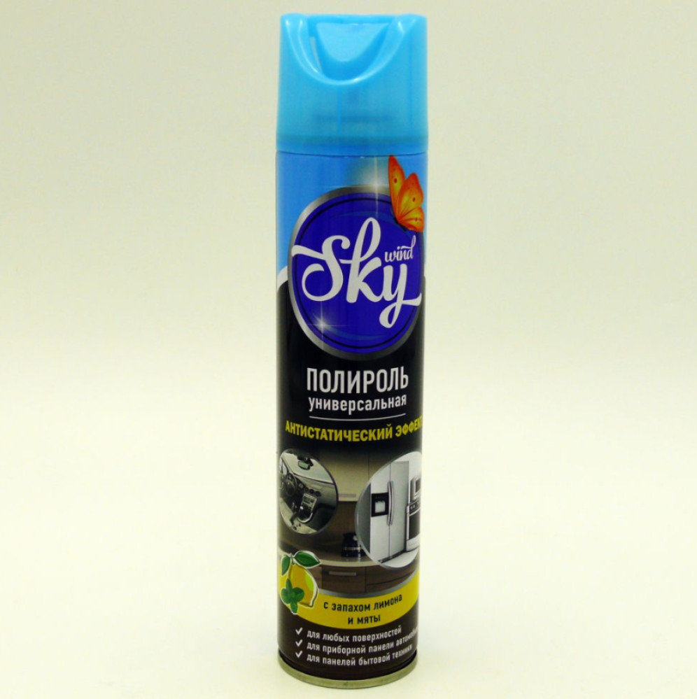 Полироль универсальная Sky Wind Антистатический эффект Лимон-Мята 300 мл