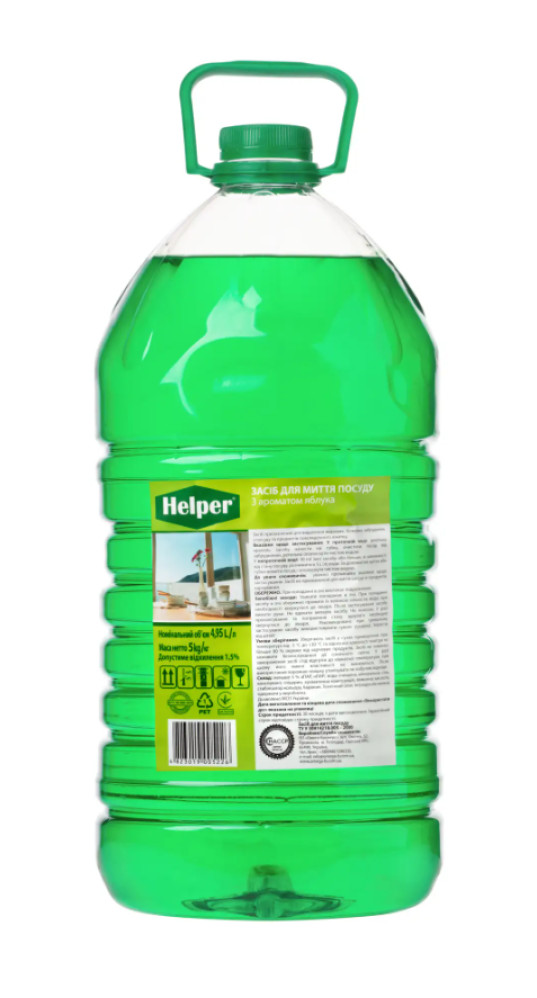 Средство для мытья посуды Helper Яблоко 4,95 л
