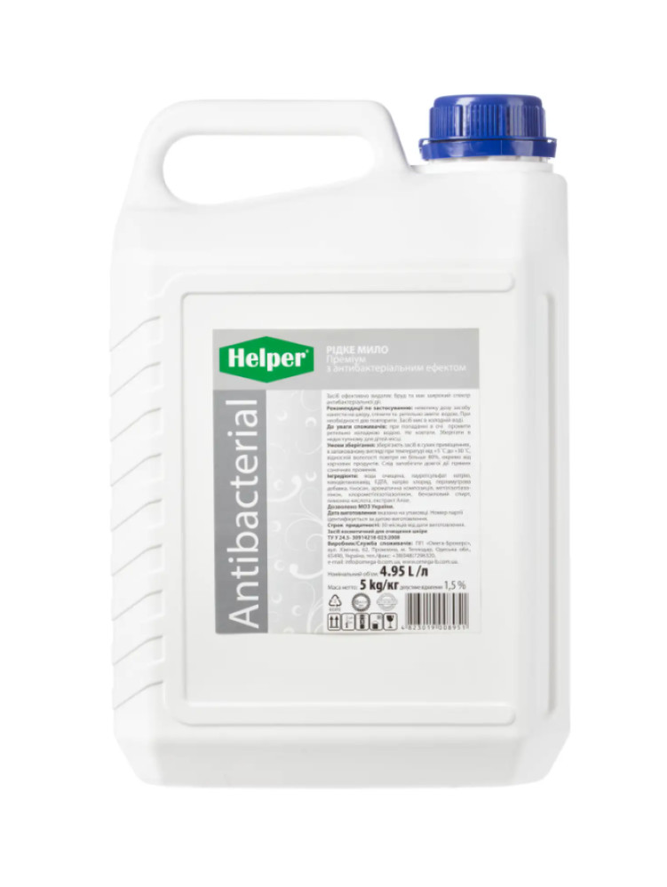Жидкое мыло с антибактериальным эффектом Премиум, Helper, 5 л 