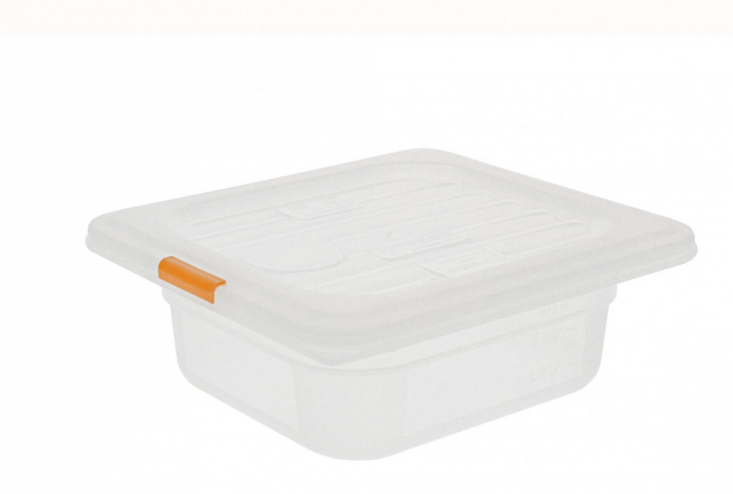 Контейнер пищевой из полипропилена с крышкой прозрачный 1/6 750 мл 17,6х16,2х6,5 мм