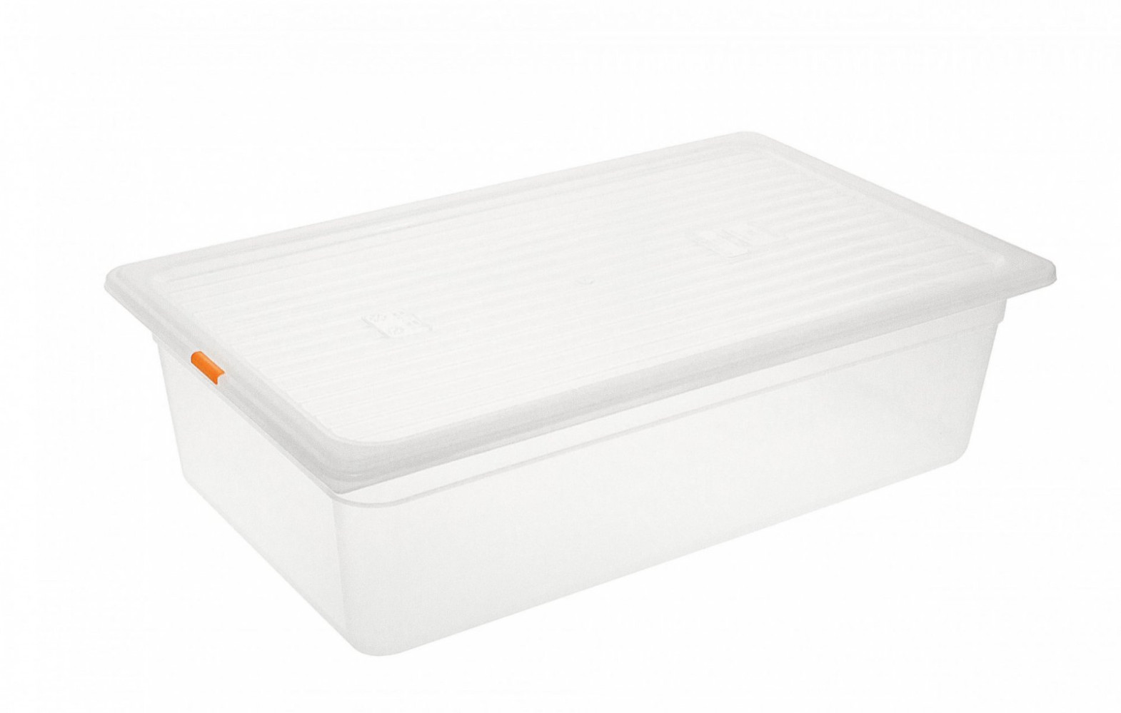 Контейнер пищевой из полипропилена с крышкой прозрачный 1/1 18 л 52,7х32,5х15 см