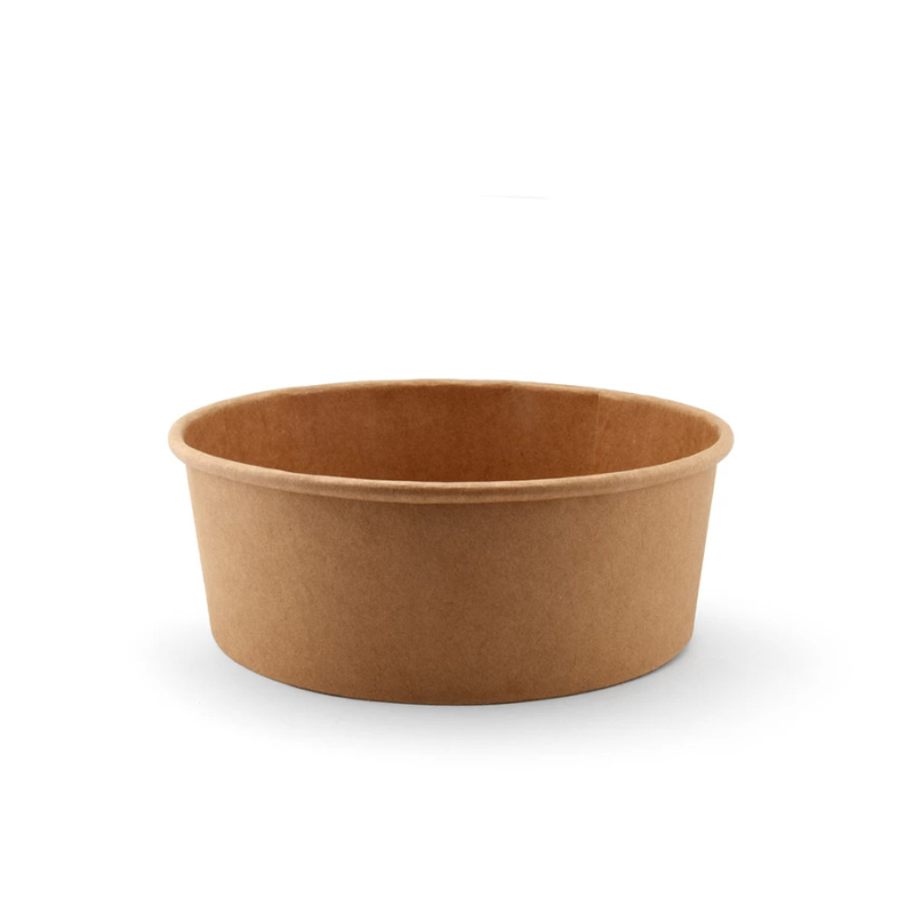 Салатник бумажный круглый крафт 1000 мл d=187 мм h=57 мм 25 шт/уп