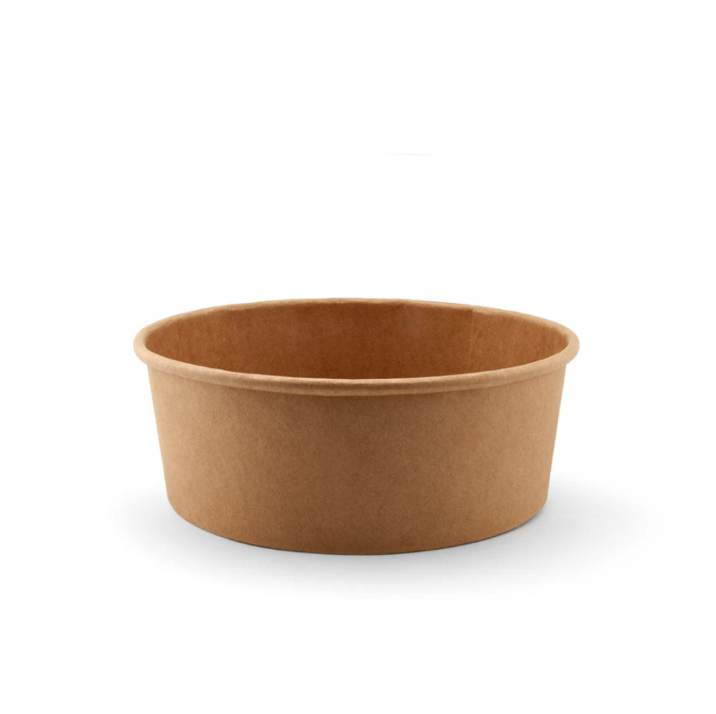 Салатник бумажный круглый крафт 1300 мл d=187 мм h=71 мм 1 шт (50/300)