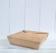 Ланч бокс бумажный крафт с белым дном 700 мл 150х100х45 мм 50 шт/уп