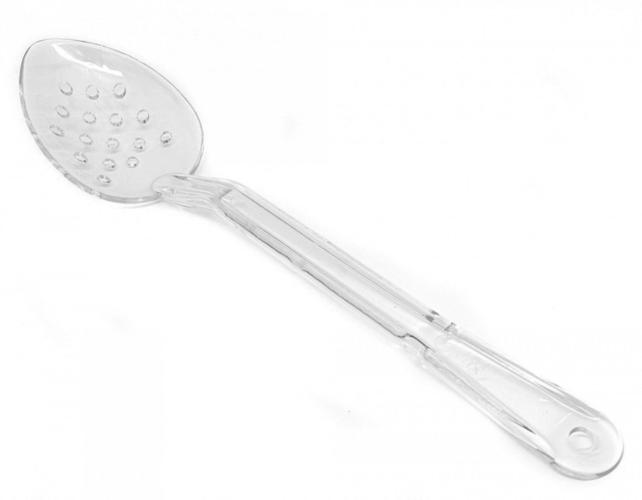 Ложка кухонная перфорированная из поликарбоната прозрачная 40 мл 33,3 см