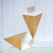 Конверт-конус для картошки фри крафт с белым дном 200х165х260 мм 1 шт (100/700)