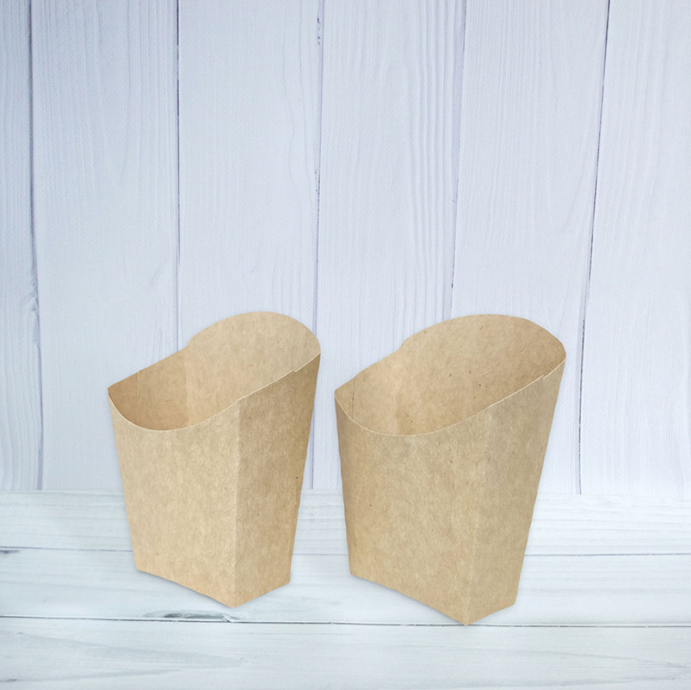 Упаковка для картошки фри крафт M 65х115х33 мм 1 шт (50/750)