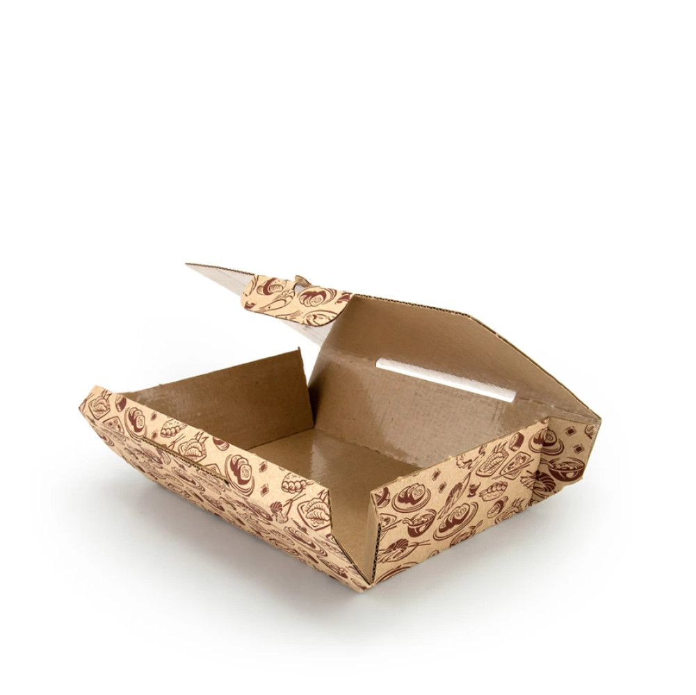 Упаковка для суши бумажная крафт 165х110х50 мм 1 шт