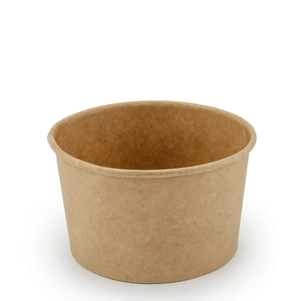 Супник бумажный крафт 470 мл d=110 мм h=68 мм 25 шт/уп