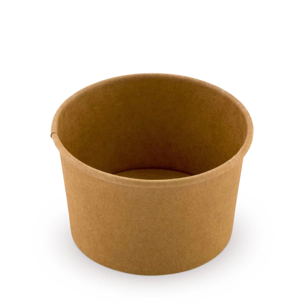 Креманка для мороженого бумажная крафт 230 мл d=90 мм h=55 мм 1 шт (50/1000)