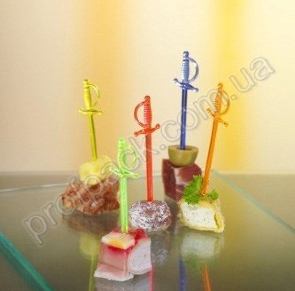 Шпажка для канапе, Шпага, 70 мм, 1000 шт/уп